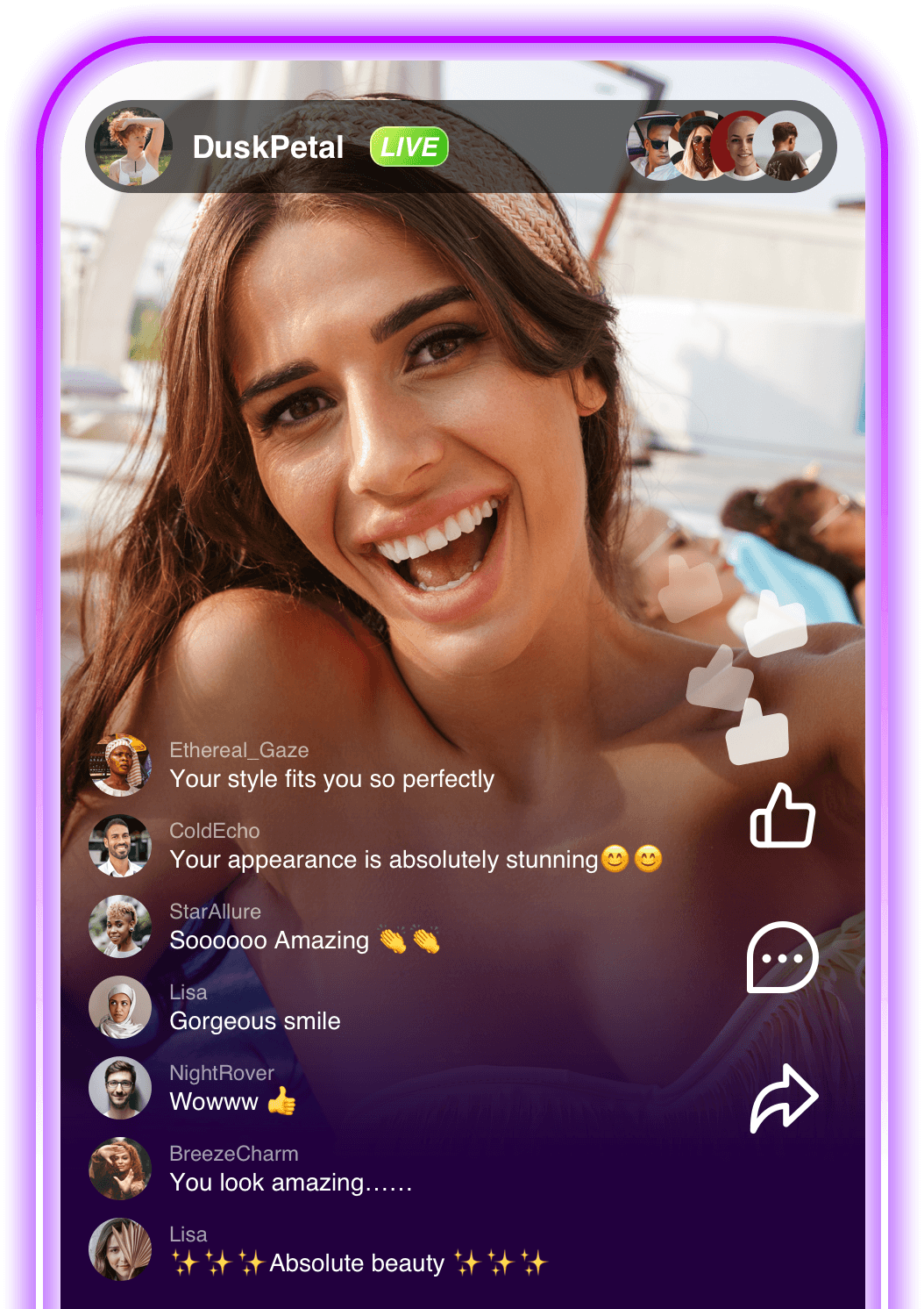 Omegle-chat live stream interface