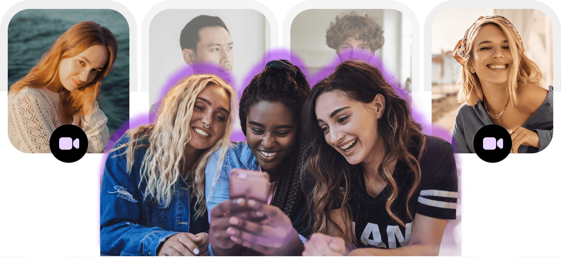 People connecting through Omegle-chat video chat platform